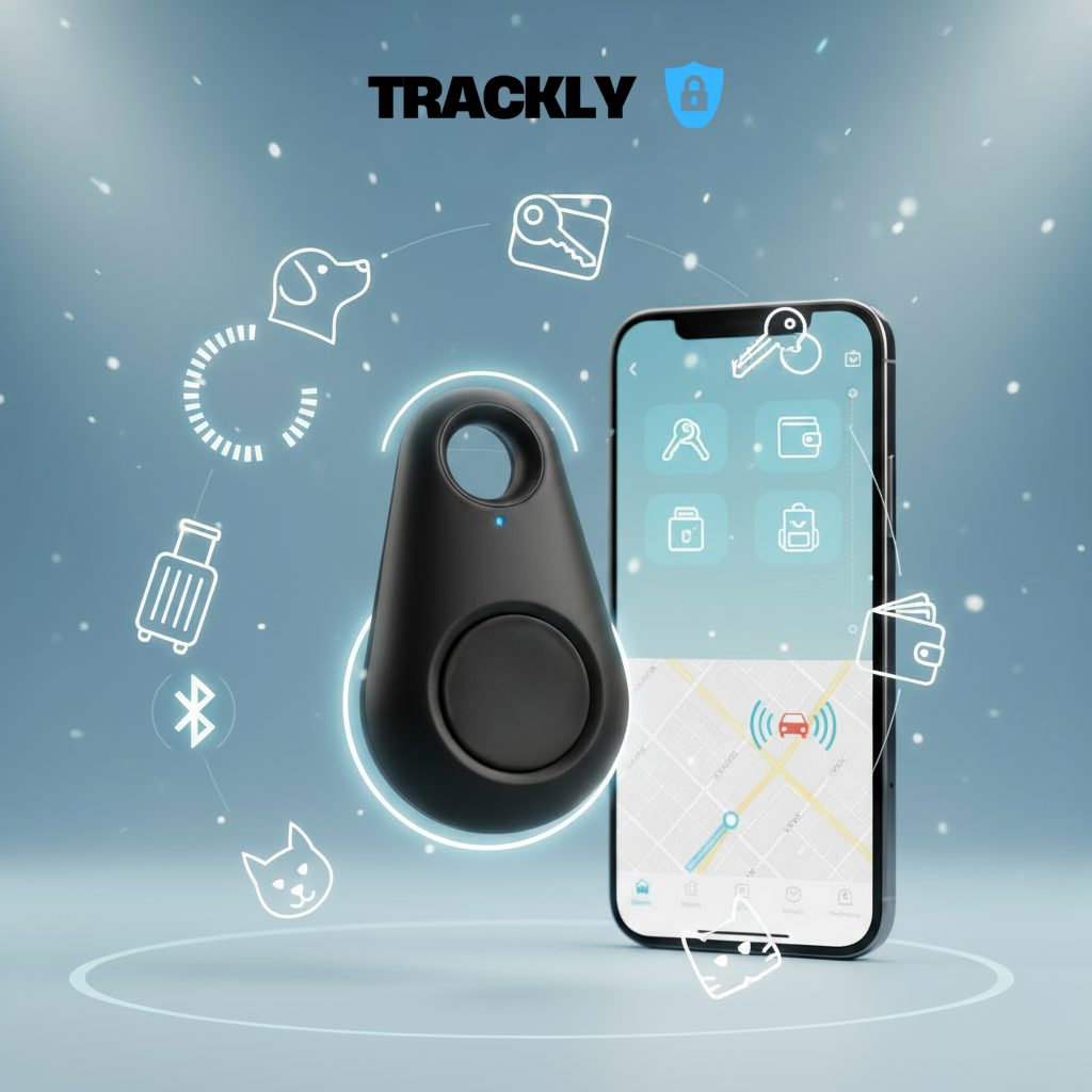 Trackly Mini™ — Localiza os teus animais, chaves e malas