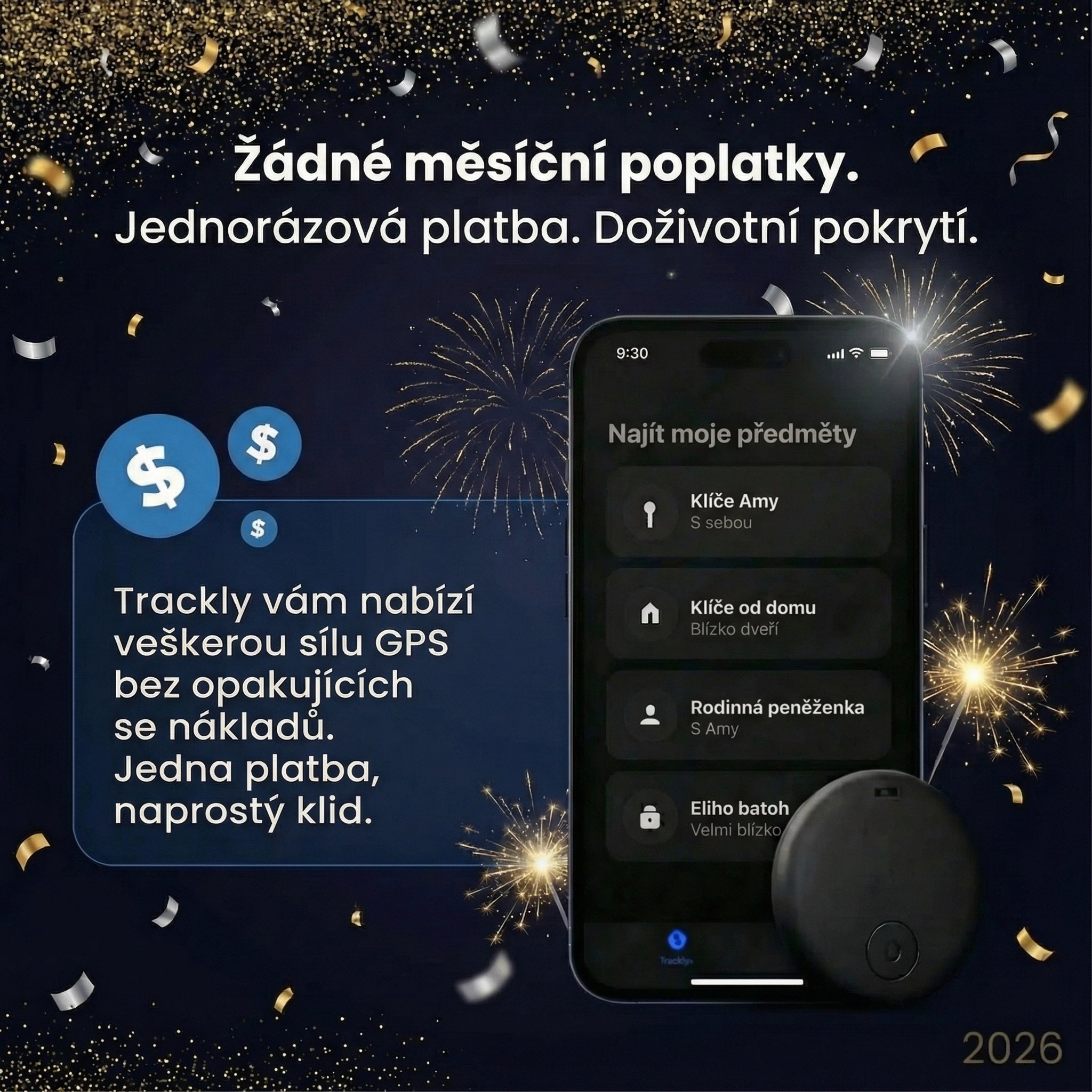 Trackly™ – Není to jen GPS lokátor pro auta. Tvůj pomocník pro nalezení všeho.