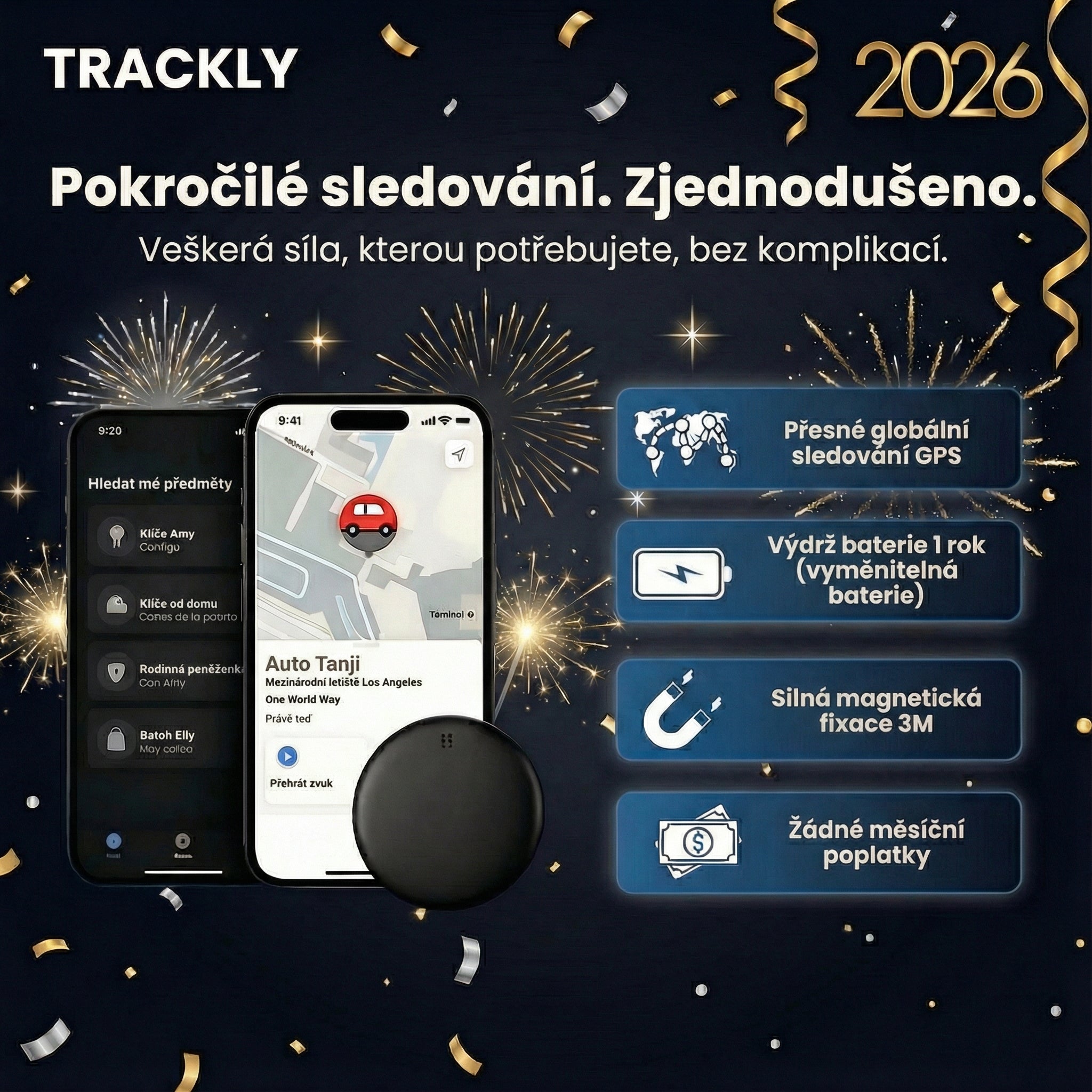 Trackly™ – Není to jen GPS lokátor pro auta. Tvůj pomocník pro nalezení všeho.