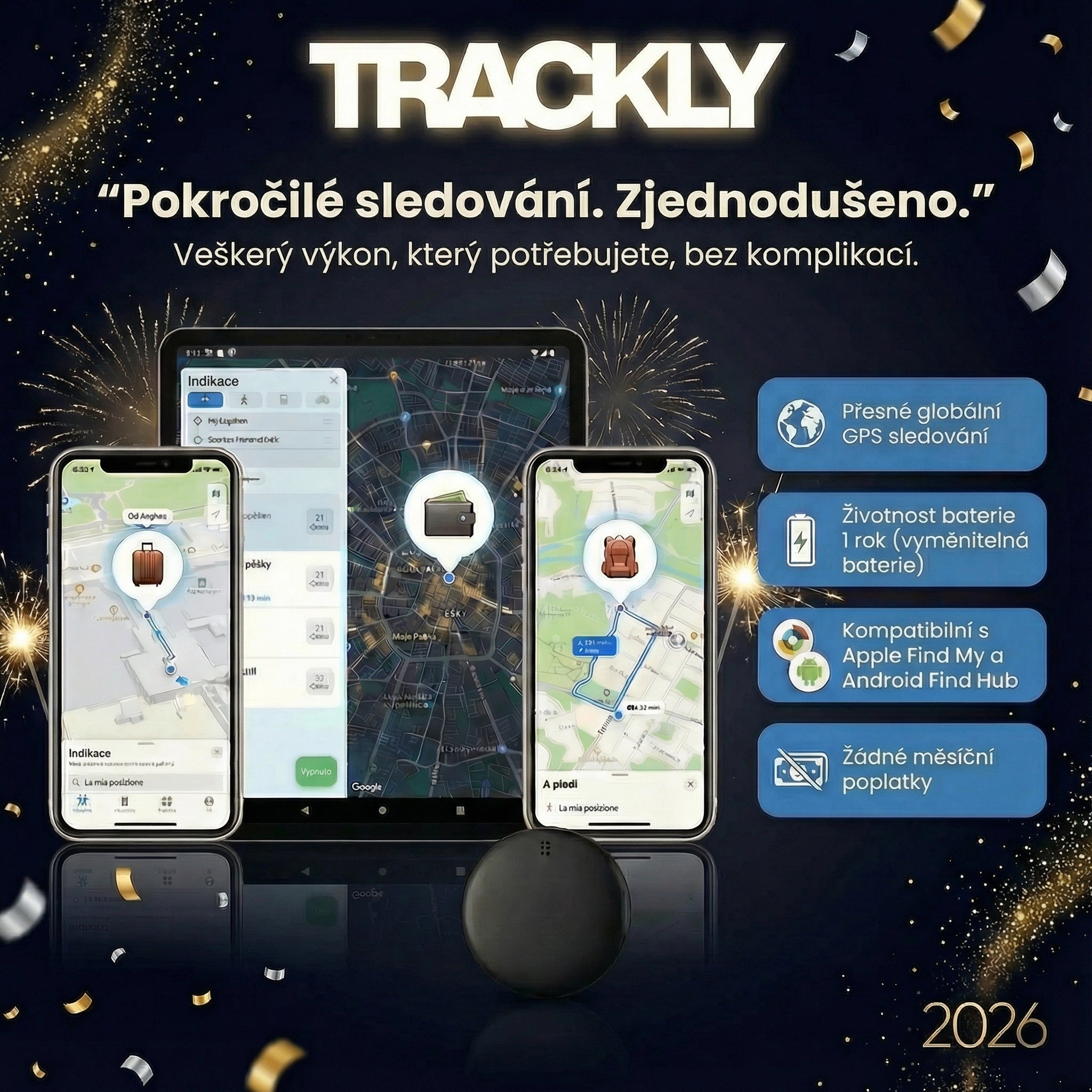 Trackly™ – Není to jen GPS lokátor pro auta. Tvůj pomocník pro nalezení všeho.