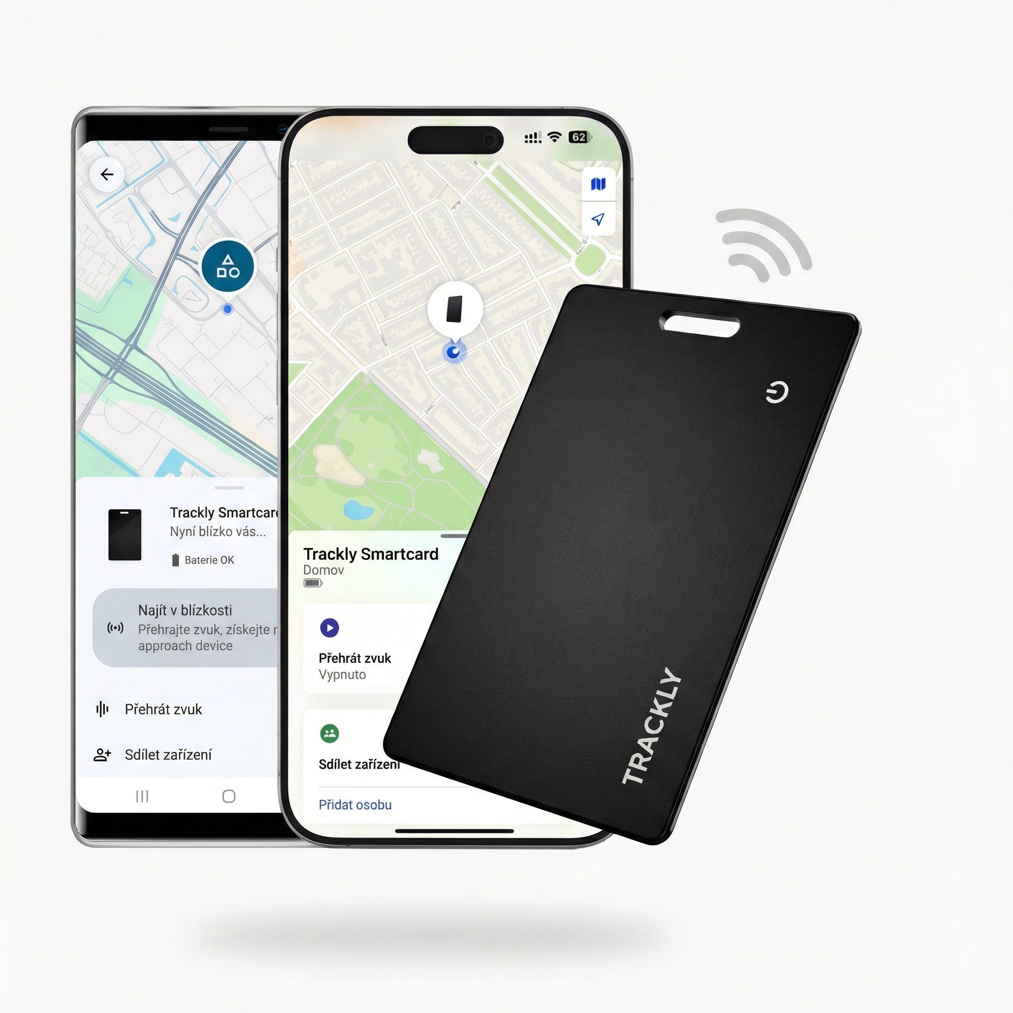 Trackly Card™ — Najdi svou peněženku kdekoliv