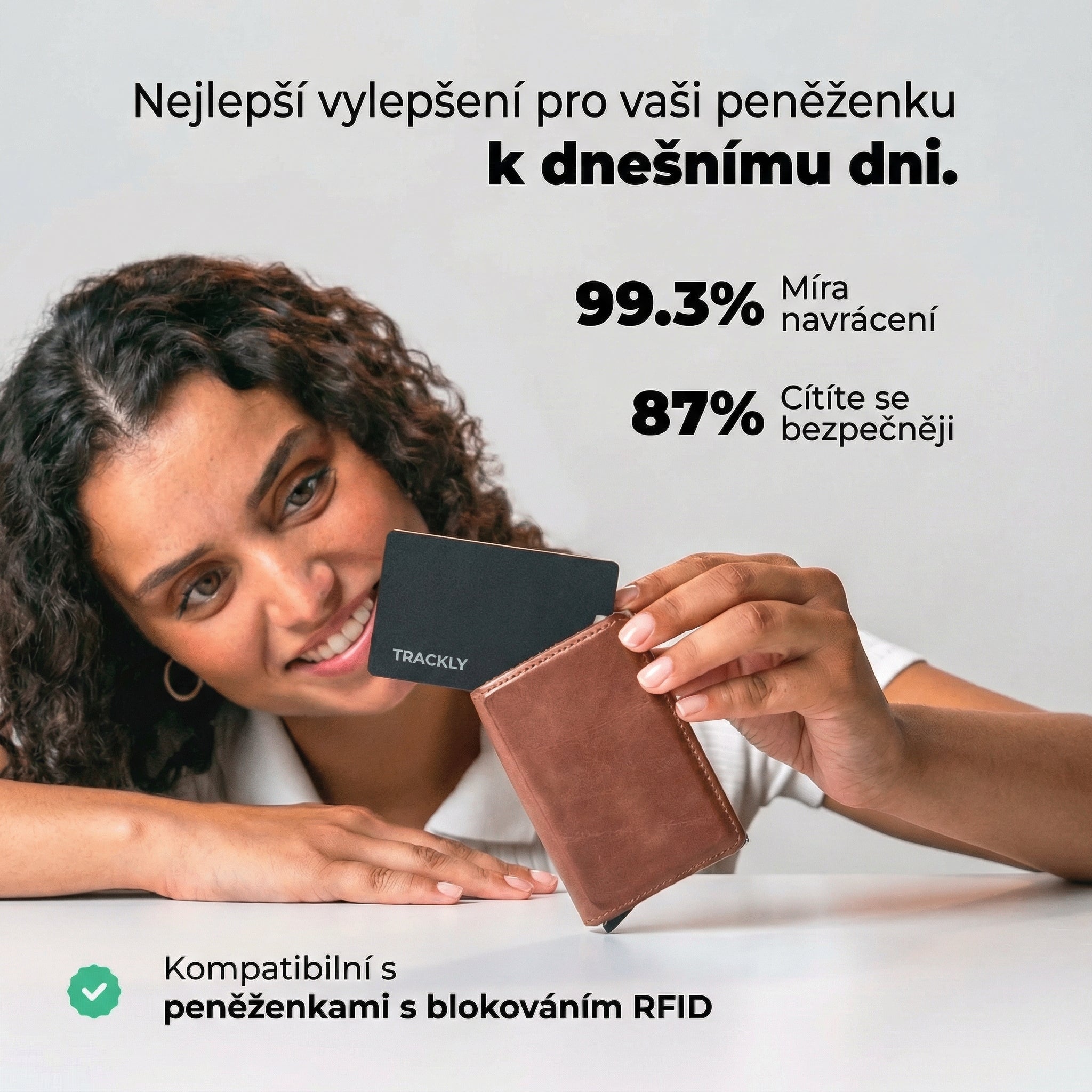 Trackly Card™ — Najdi svou peněženku kdekoliv
