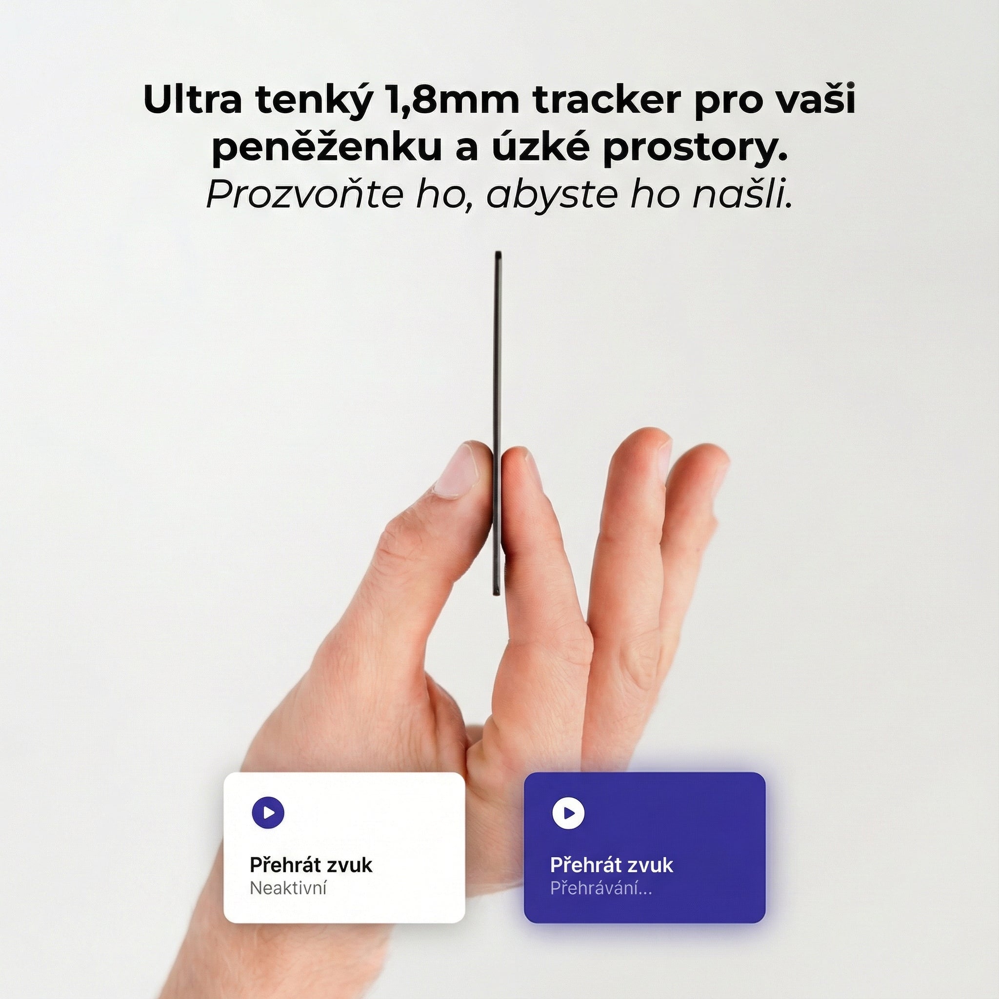Trackly Card™ — Najdi svou peněženku kdekoliv