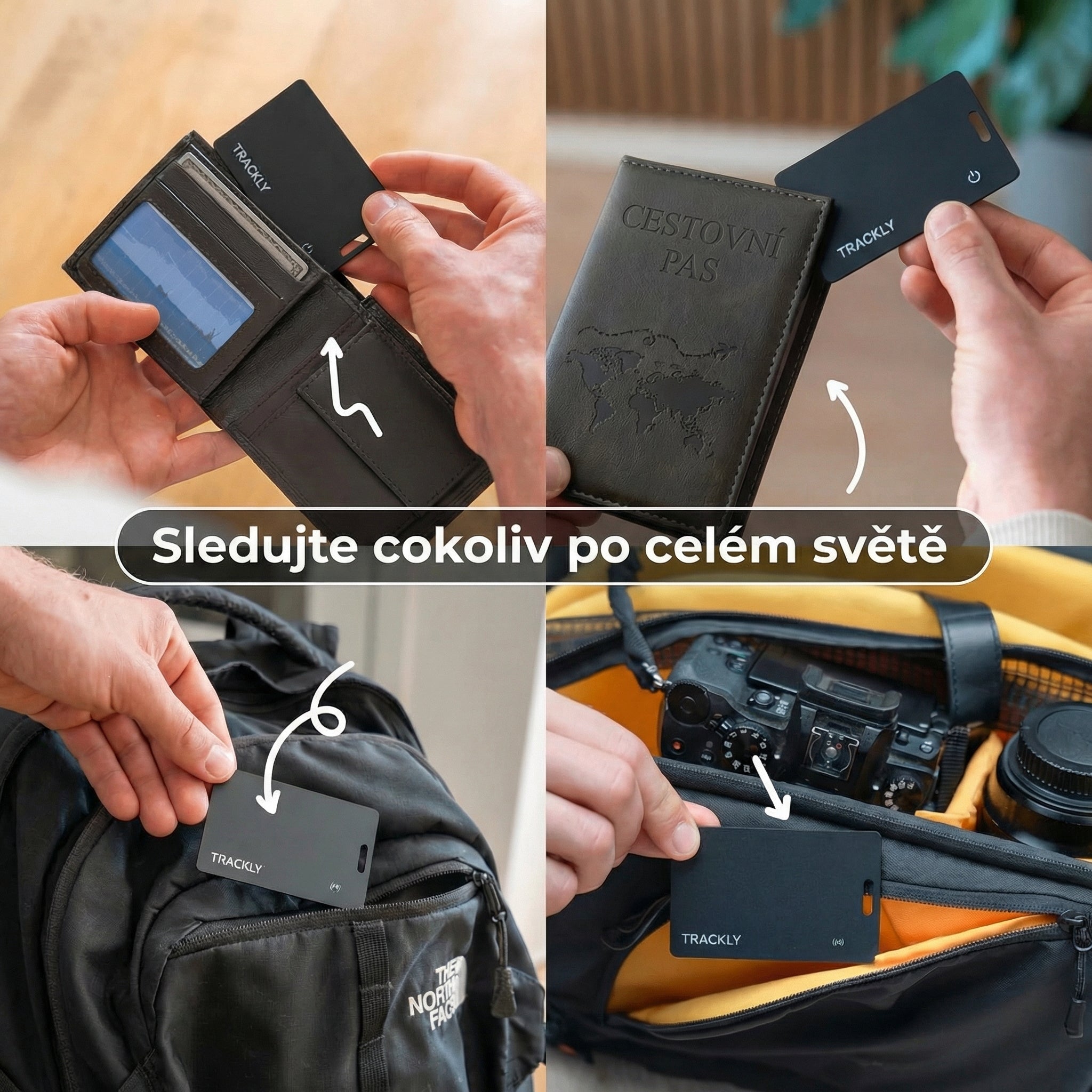 Trackly Card™ — Najdi svou peněženku kdekoliv